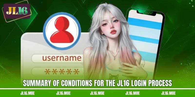 Summary of conditions for the JL16 login process