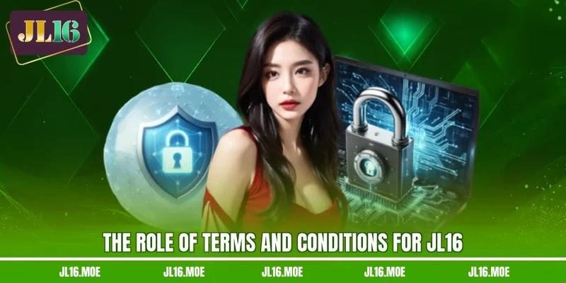 The role of Terms and Conditions for JL16 The role of Terms and Conditions for JL16